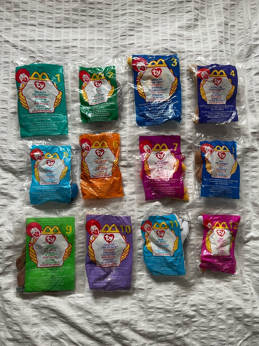 McDonald’s 1999 Ty Teenie Beanie Babies Complete Set (12) - Picture 1 of 2